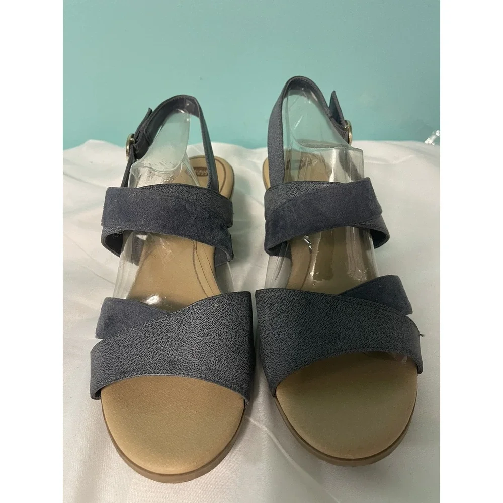 Dr. Scholls Gia Women's Blue Wedges Size 9.5.‎ S-428